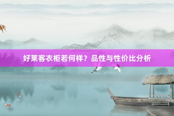 好莱客衣柜若何样？品性与性价比分析